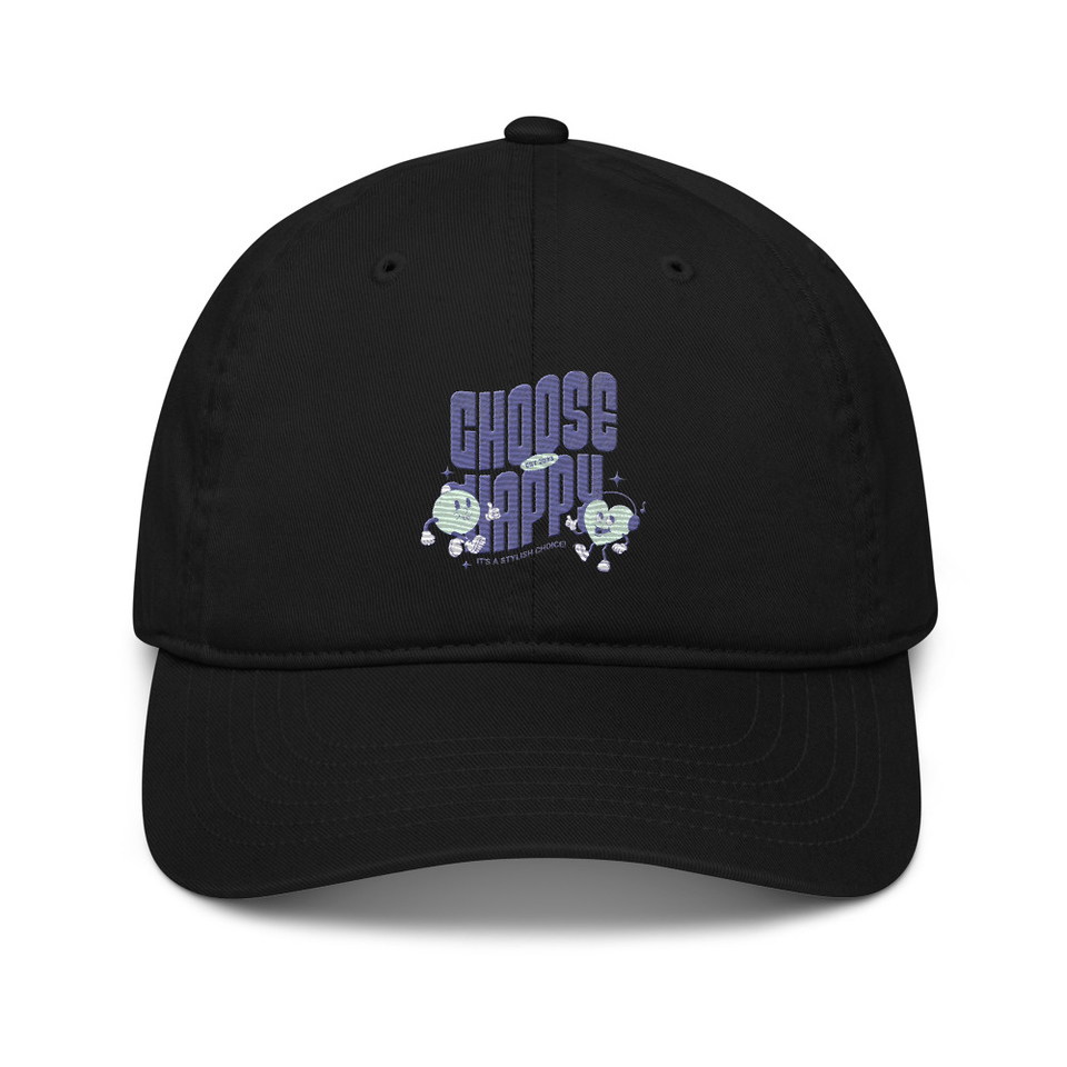 Choose Happy (2) Organic Baseball Cap