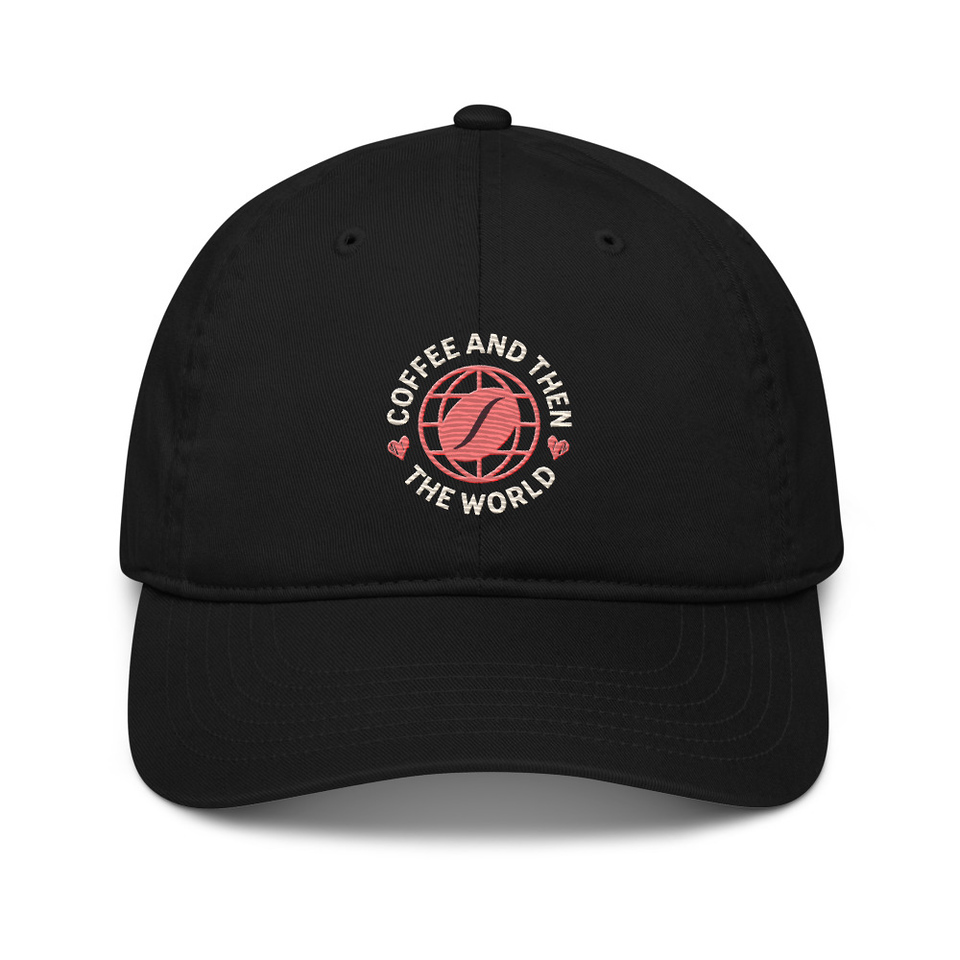Coffee and Then The World - Earth Organic Baseball Cap
