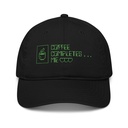 Coffee Completes Me - Neon Heart Organic Baseball Cap