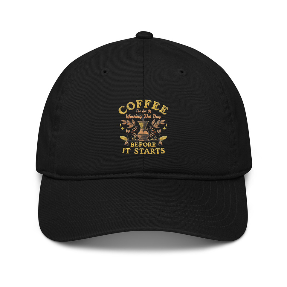 Coffee, The art of Winning The Day Organic Baseball Cap