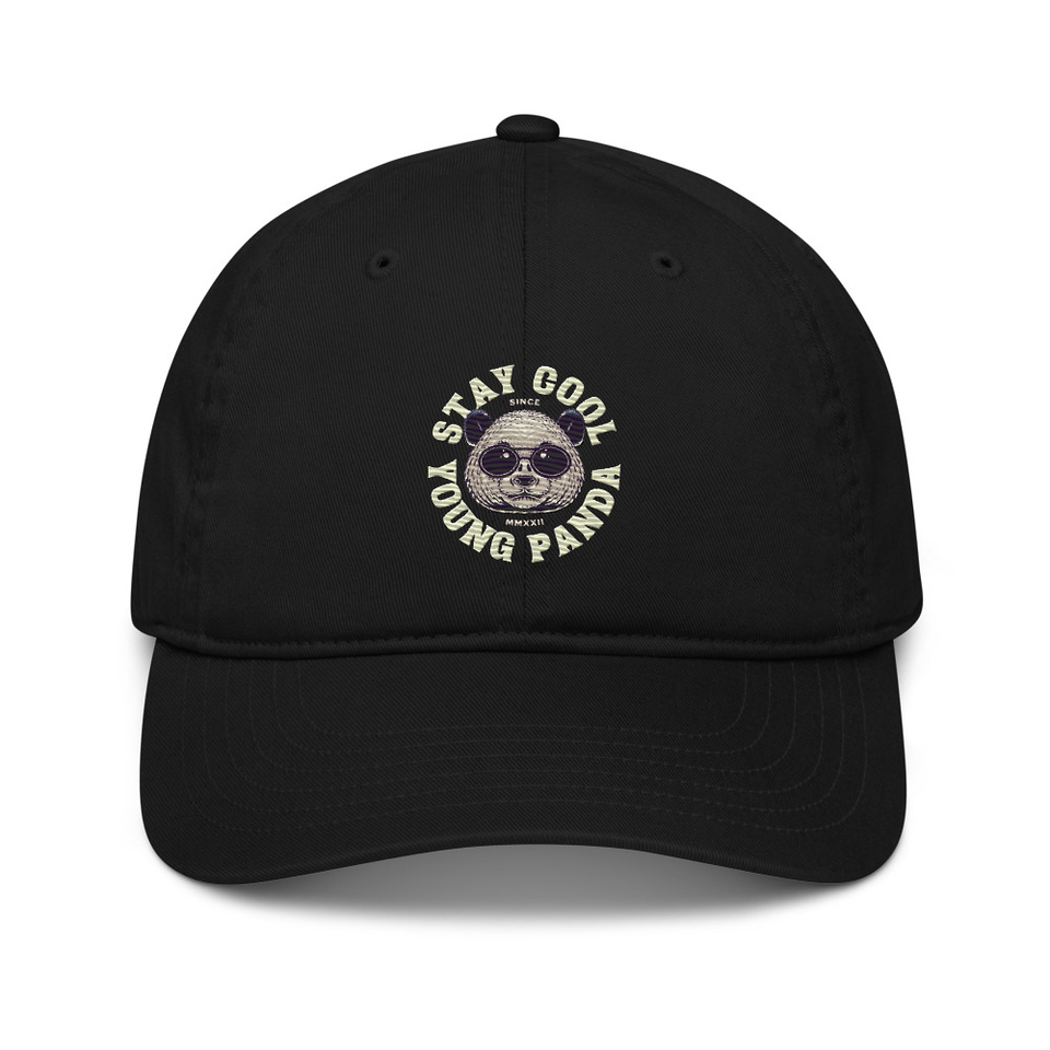 Cool Panda with Sunglasses -  Organic Baseball Cap