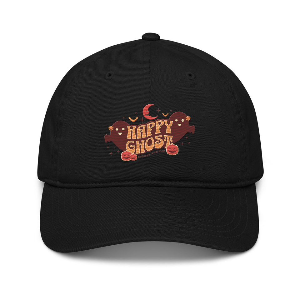Cute Happy Ghost Organic Baseball Cap