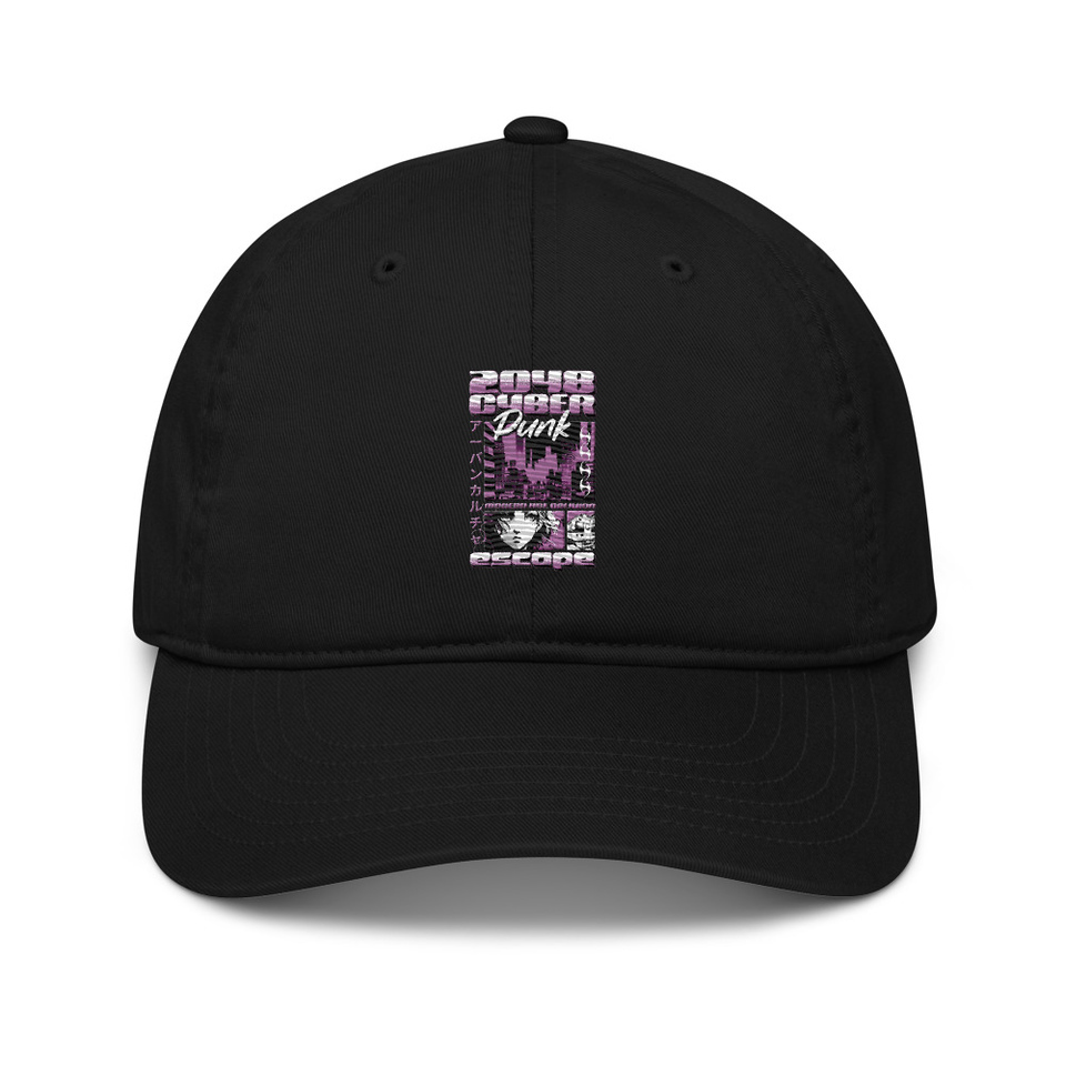 Cyber Punk Escape - Japanese Anime Organic Baseball Cap