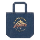 Adventure Explore The Mountain Organic Denim Tote Bag