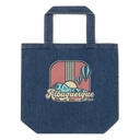 Albuquerque - Retro Hot Air Baloon Organic Denim Tote Bag