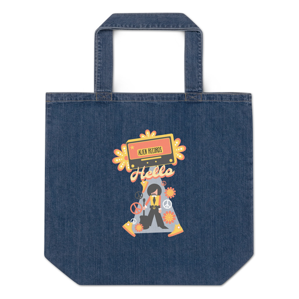 Alien Records  Organic Denim Tote Bag