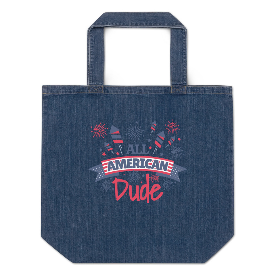 All American Organic Denim Tote Bag