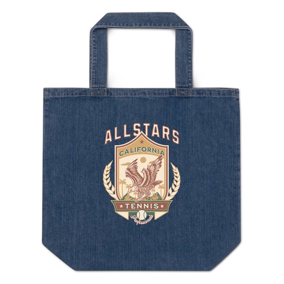 All Stars Tennis - Eagle Badge Organic Denim Tote Bag