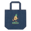 Alohito Natural Juices - Pineapple Mascot Organic Denim Tote Bag