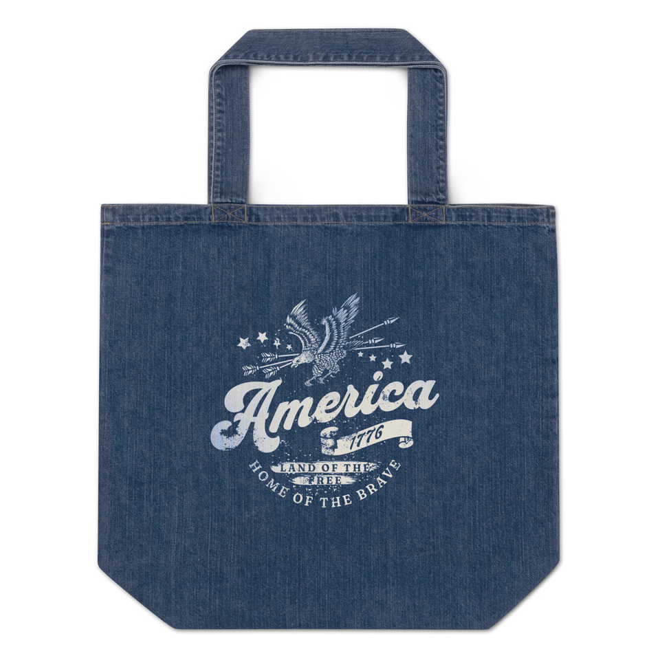 America 1776 Organic Denim Tote Bag