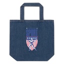 American Football Sport Organic Denim Tote Bag
