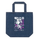 Anime Broken Wings - Neon Japanese Style Organic Denim Tote Bag