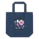 Anywhere With You - Typographic Cartoon Streetwear Organic Denim Tote Bag