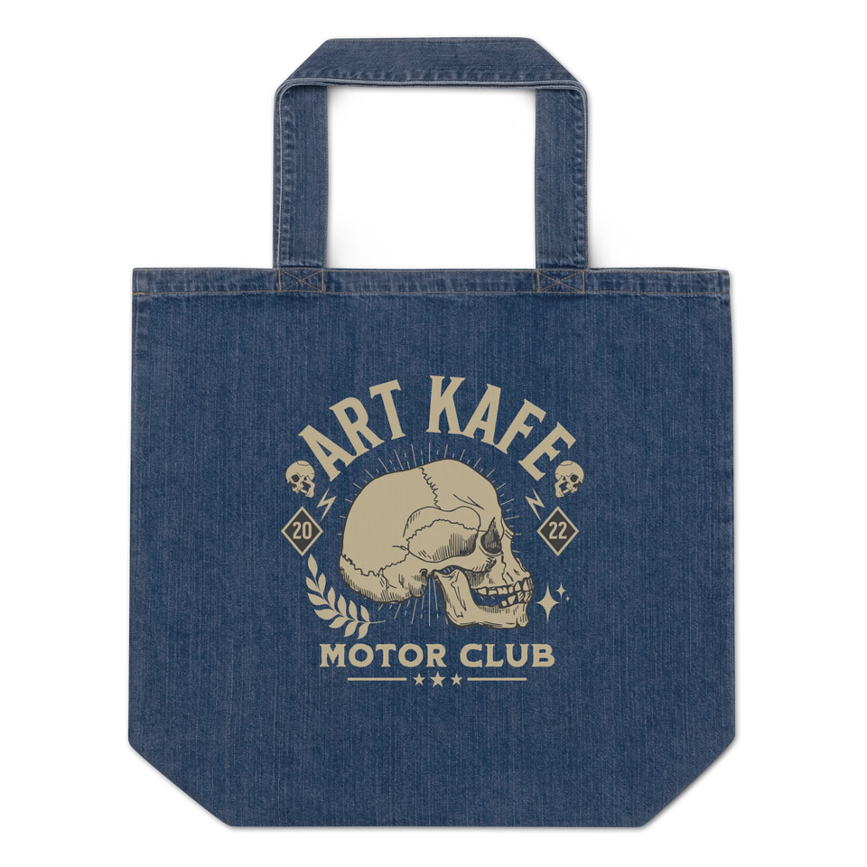 Art Kafe Motor Club Organic Denim Tote Bag