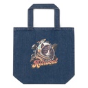 Astrocat - Retro graphic Organic Denim Tote Bag