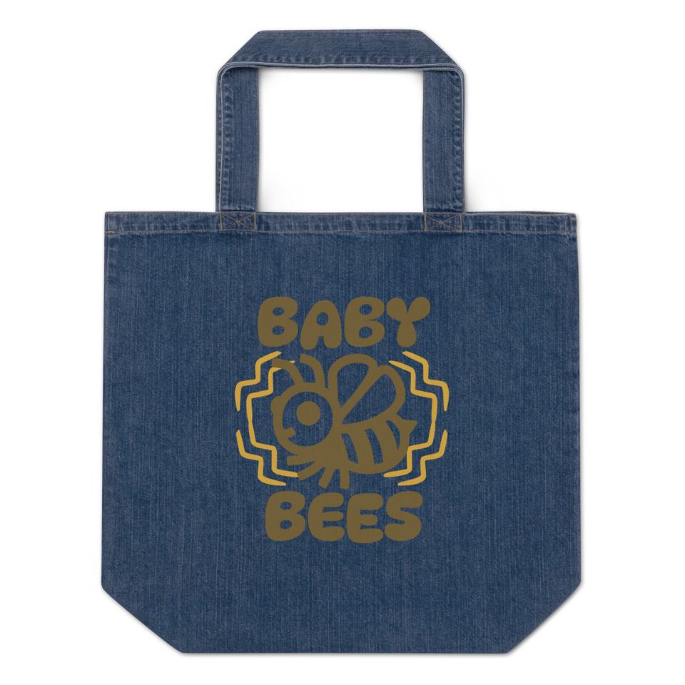 Baby Bees - Cute Insect Organic Denim Tote Bag