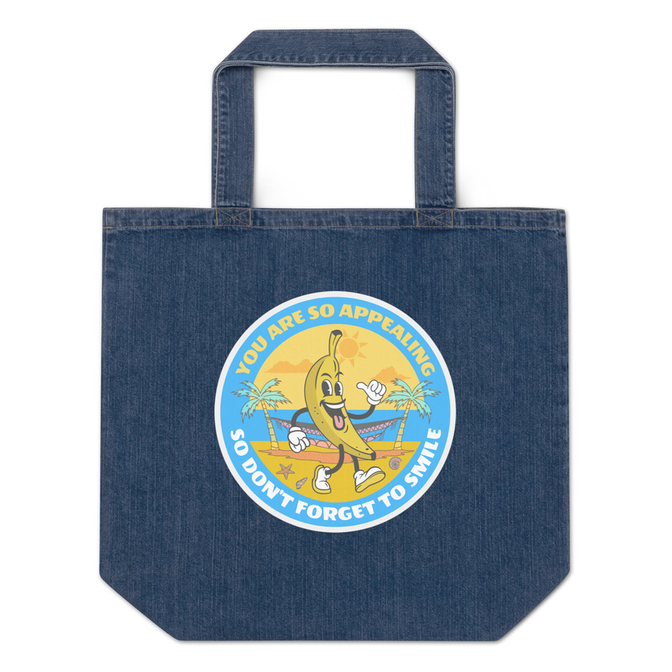 Banana project _-) Organic Denim Tote Bag