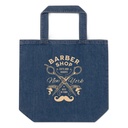Barber Shop Cuts & Shaves - Scissor Organic Denim Tote Bag