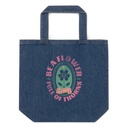 Be A Flower  Organic Denim Tote Bag