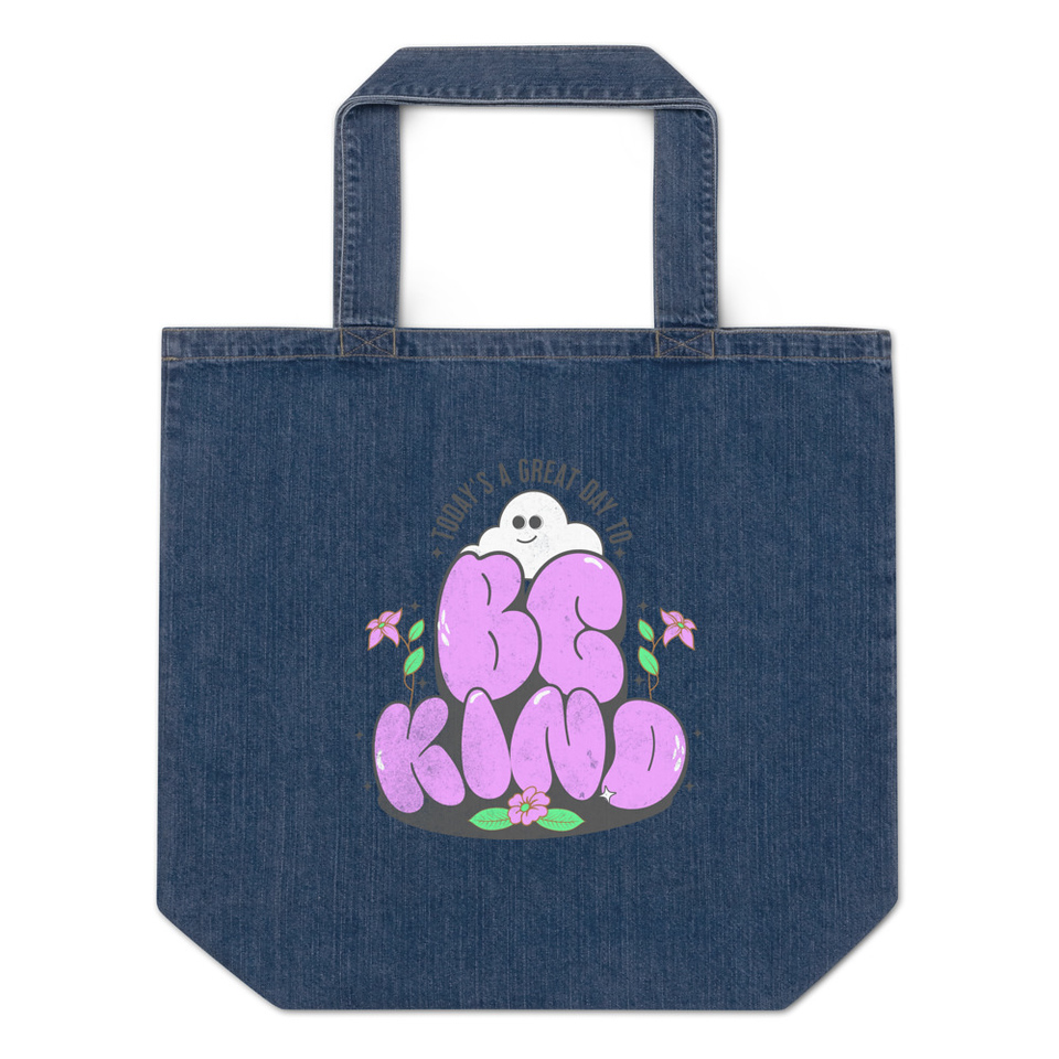 Be Kind Organic Denim Tote Bag
