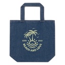 Beach and Love Organic Denim Tote Bag