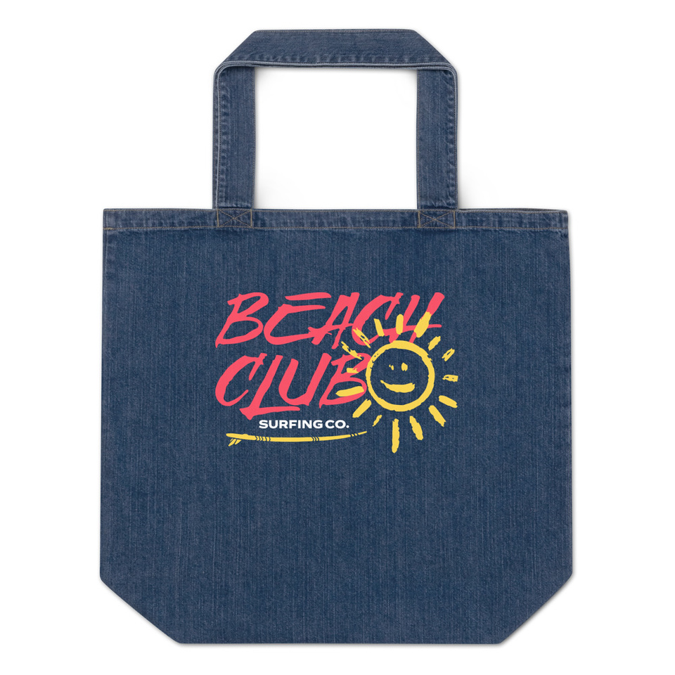 Beach Club Organic Denim Tote Bag