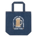 Beer Time - Father's Day Organic Denim Tote Bag