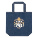 Best Daddy Ever - Cowboy Hat Organic Denim Tote Bag