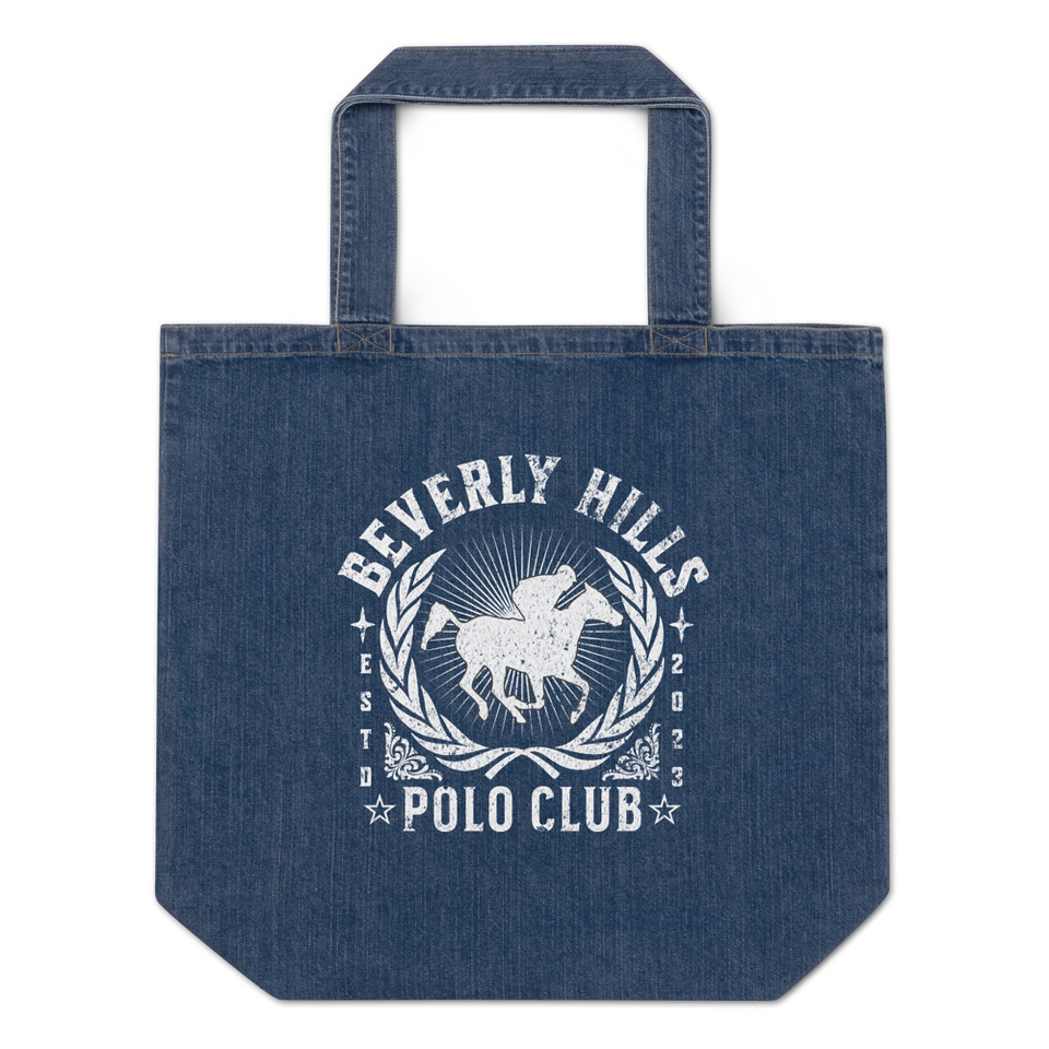BEVERLY HILLS POLO CLUB Organic Denim Tote Bag
