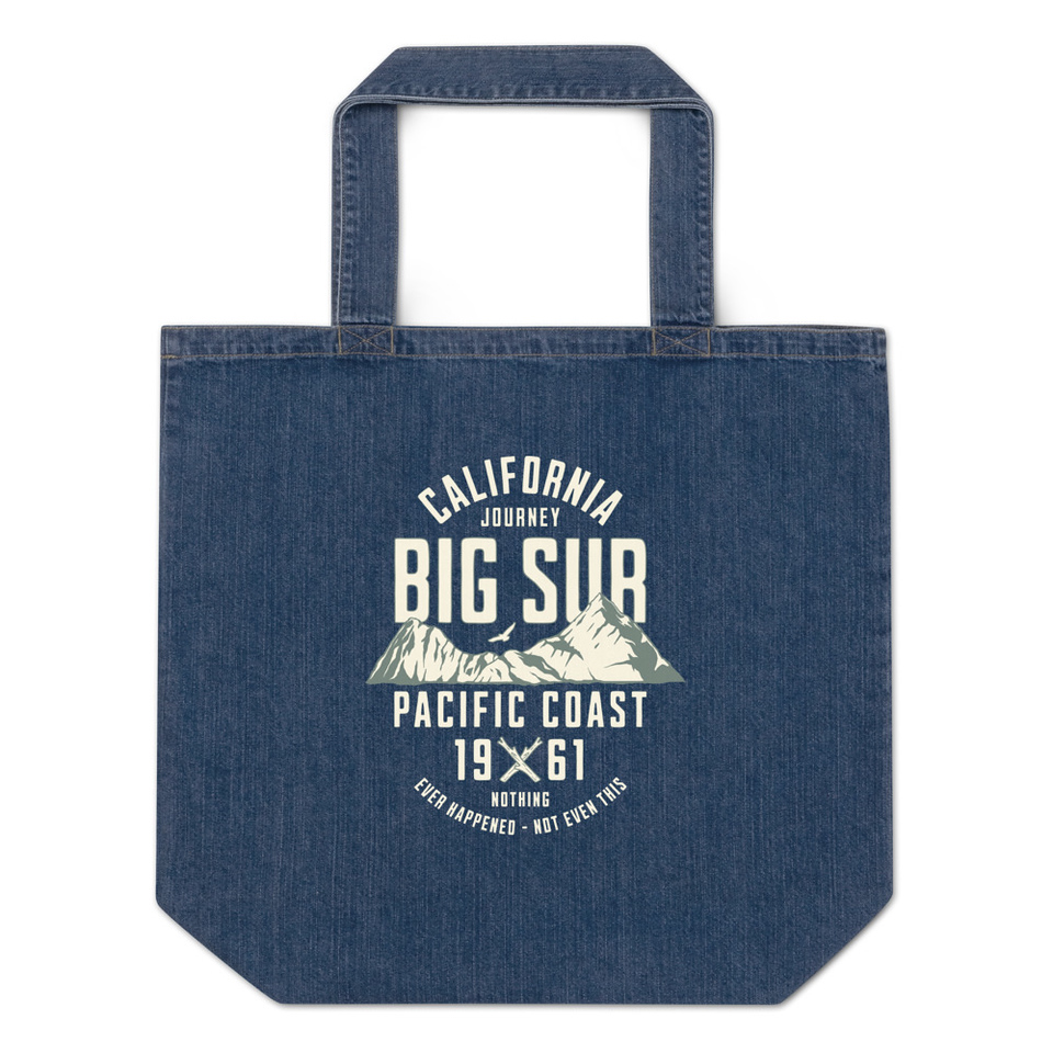 Big Sur - Outdoor Mountain Organic Denim Tote Bag