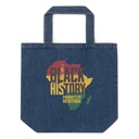 Black History - Heritage Map Organic Denim Tote Bag