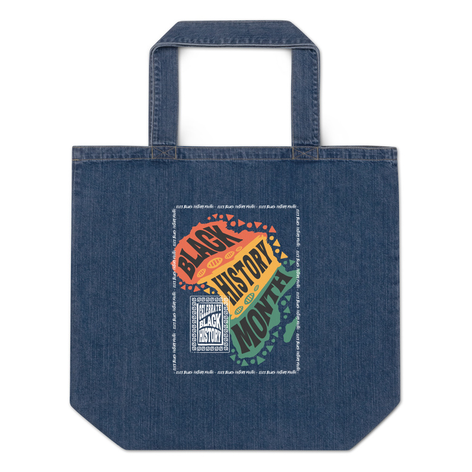 Black History Month - Tribal History Organic Denim Tote Bag
