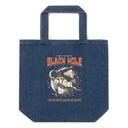 Black Hole Organic Denim Tote Bag