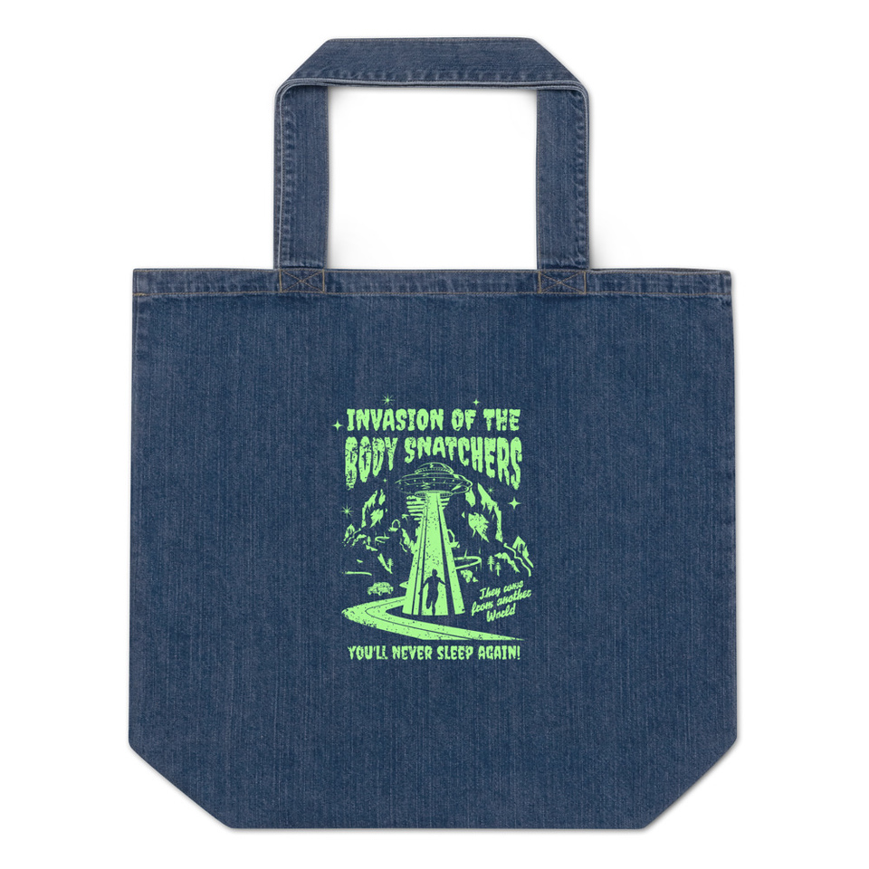 Body Snatchers - UFO Invasion Organic Denim Tote Bag