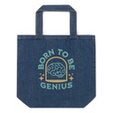Born To Be Genius - Brain Organic Denim Tote Bag