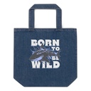 BORN TO BE WILD Organic Denim Tote Bag