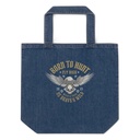 BORN TO HUNT- BE BRAVE & WILD Organic Denim Tote Bag