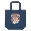 Bowling Championship - Retro Athlectic Sports Organic Denim Tote Bag