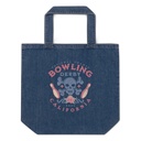 Bowling Derby Champs - Grunge Skull Organic Denim Tote Bag