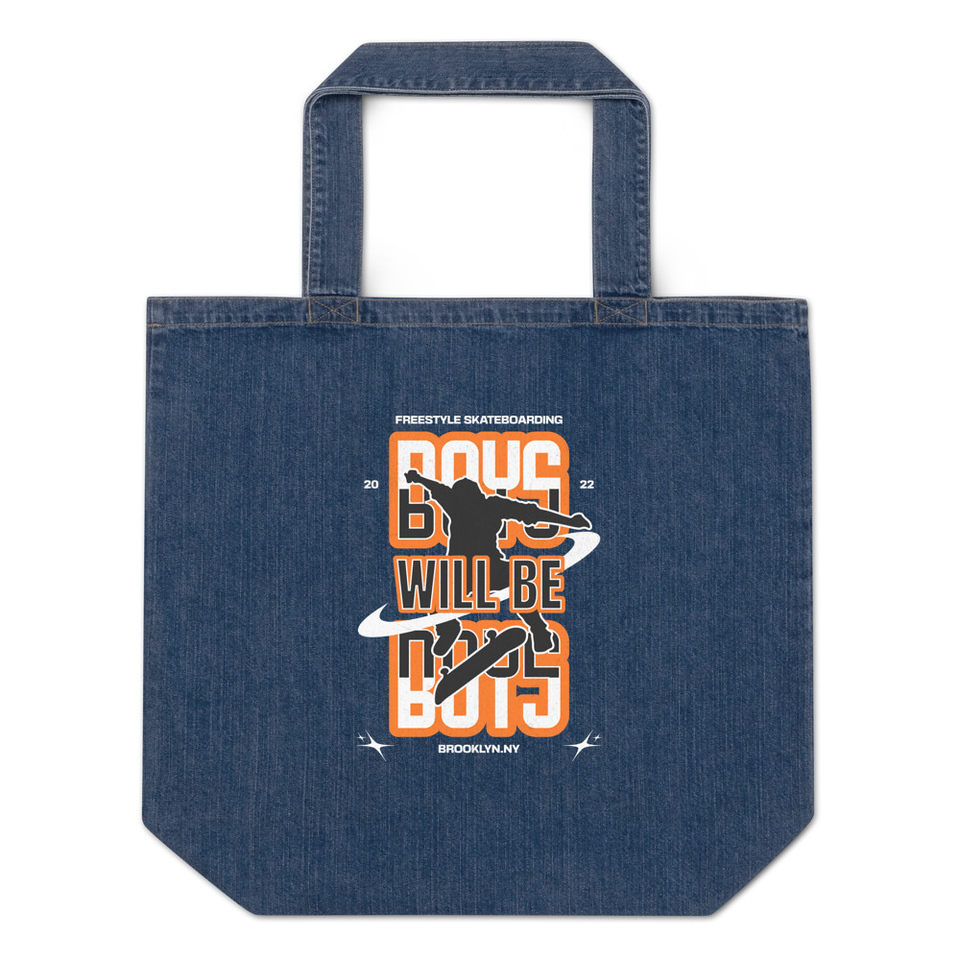 Boys will be boys Organic Denim Tote Bag