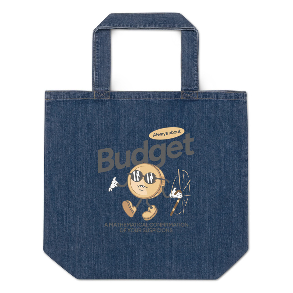 Budget Organic Denim Tote Bag