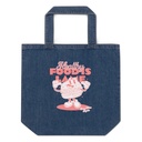 Burger Mascot Organic Denim Tote Bag