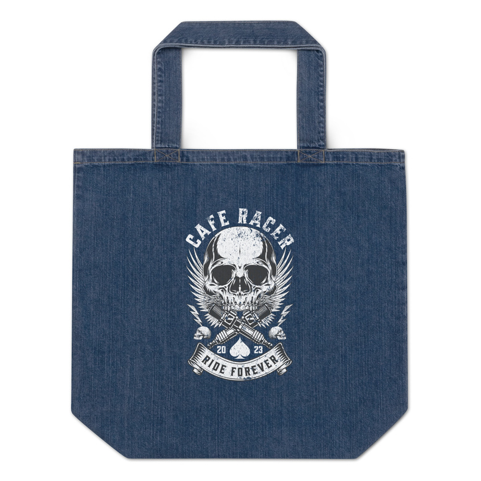 CAFE RACER Organic Denim Tote Bag