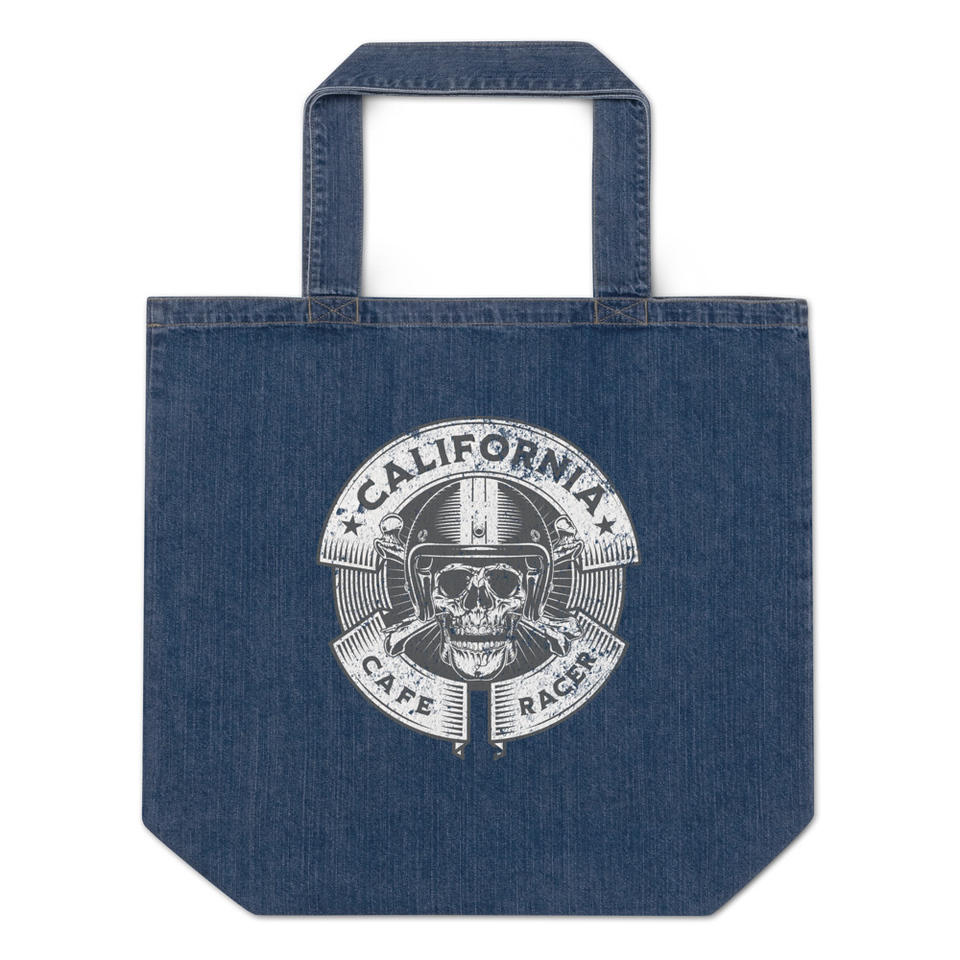CAFE RACERS FUNNY Organic Denim Tote Bag
