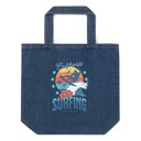 California Surfing - Palm Beach Organic Denim Tote Bag