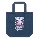 Cancun Positive Vibes Organic Denim Tote Bag