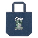 Cash Rules Organic Denim Tote Bag