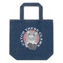 Catch These Claws - Cute Cat Organic Denim Tote Bag