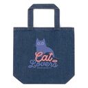 Cats Lovers Organic Denim Tote Bag