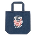 Chickens Are Awesome - Butcher Cuts Organic Denim Tote Bag